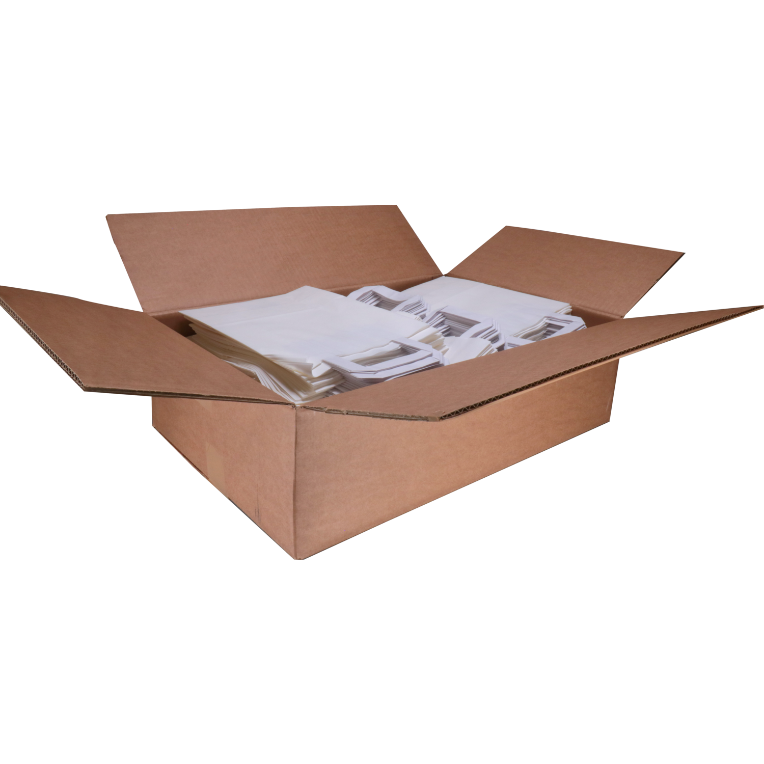 Tas, Papier, platte handgreep, 22x 10x28cm, draagtas, wit 4