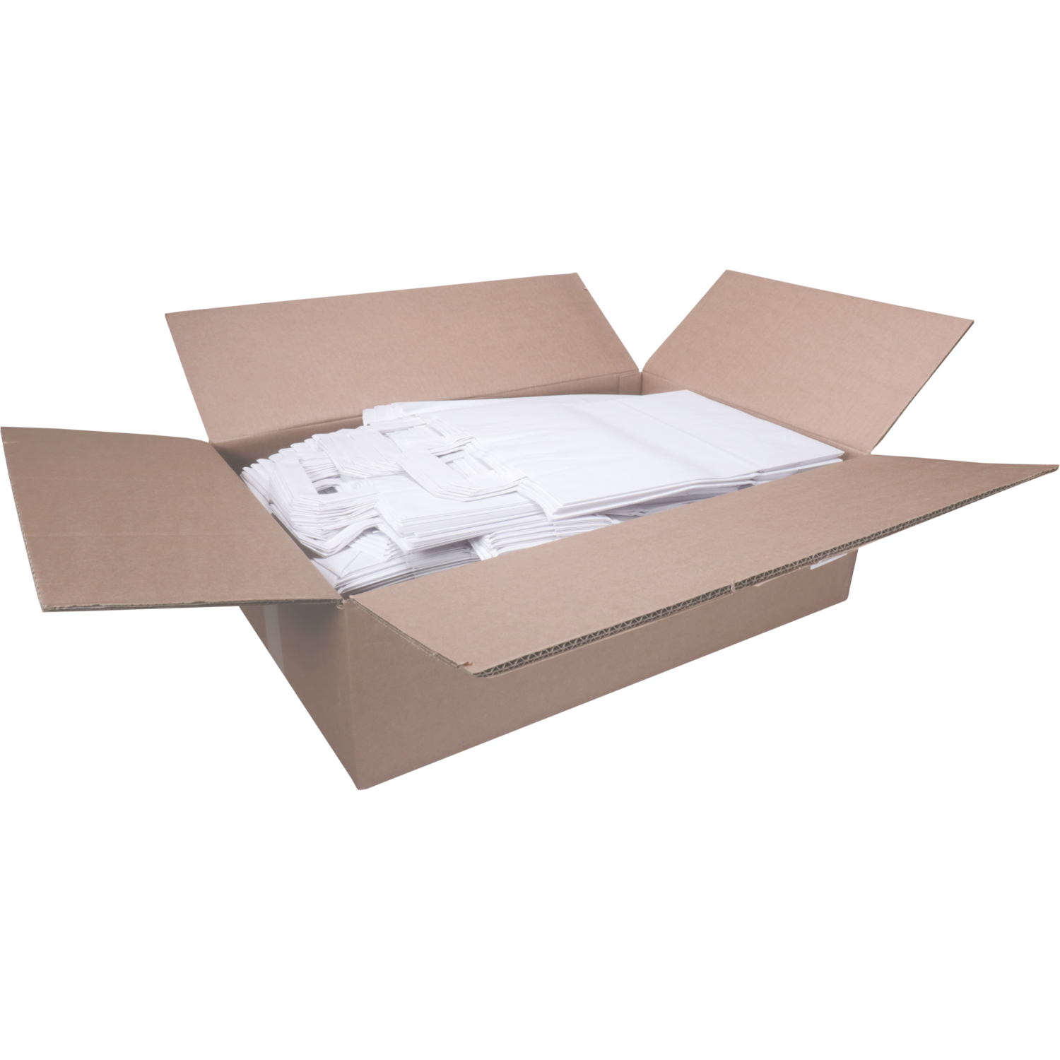 Tas, Papier, platte handgreep, 26x 12x35cm, draagtas, wit 5