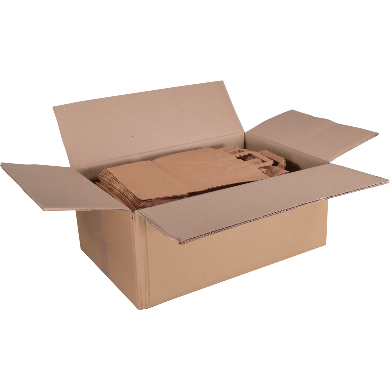 Tas, Papier, platte handgreep, 26x 12x35cm, draagtas, bruin 3