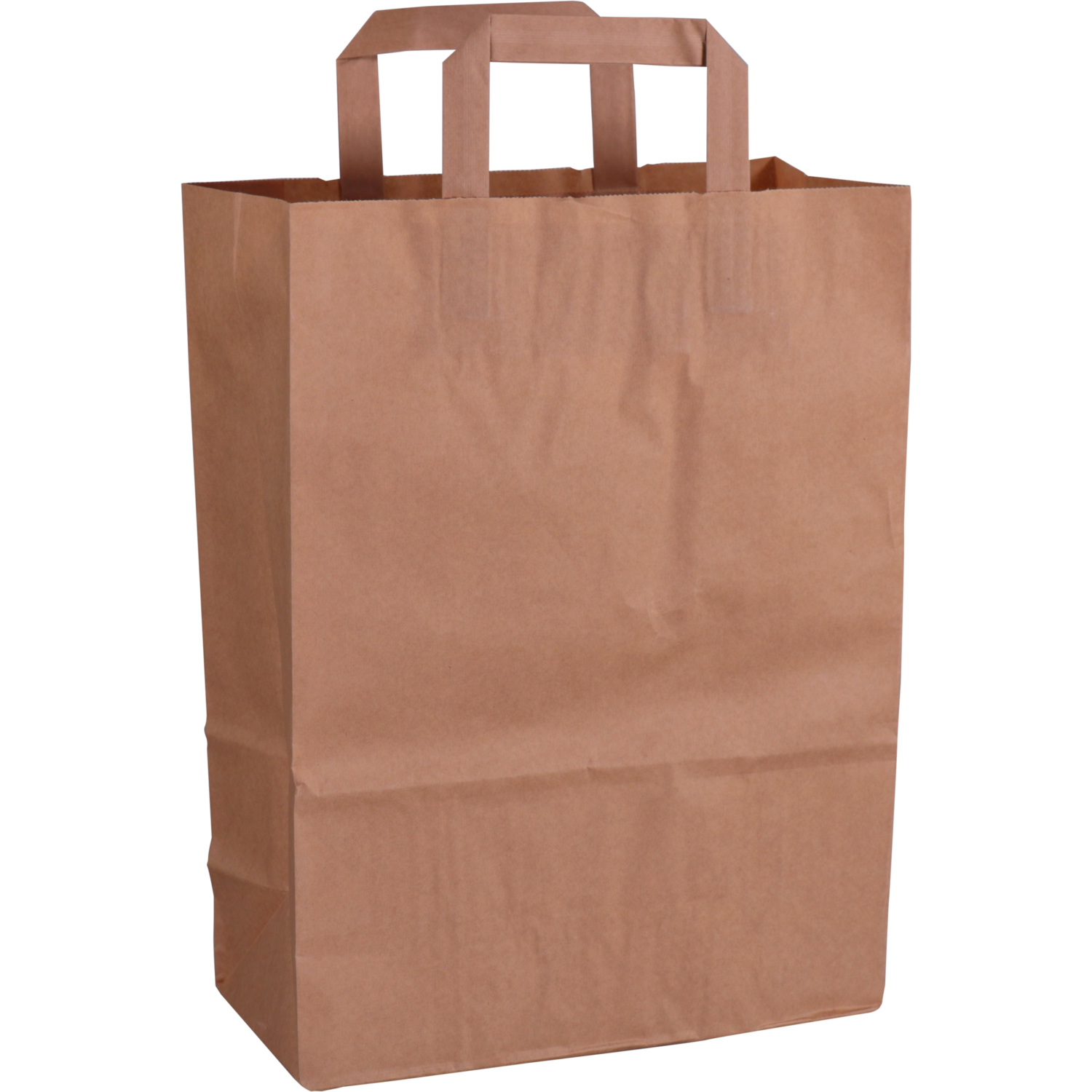 Tas, Papier, platte handgreep, 26x 12x35cm, draagtas, bruin 1