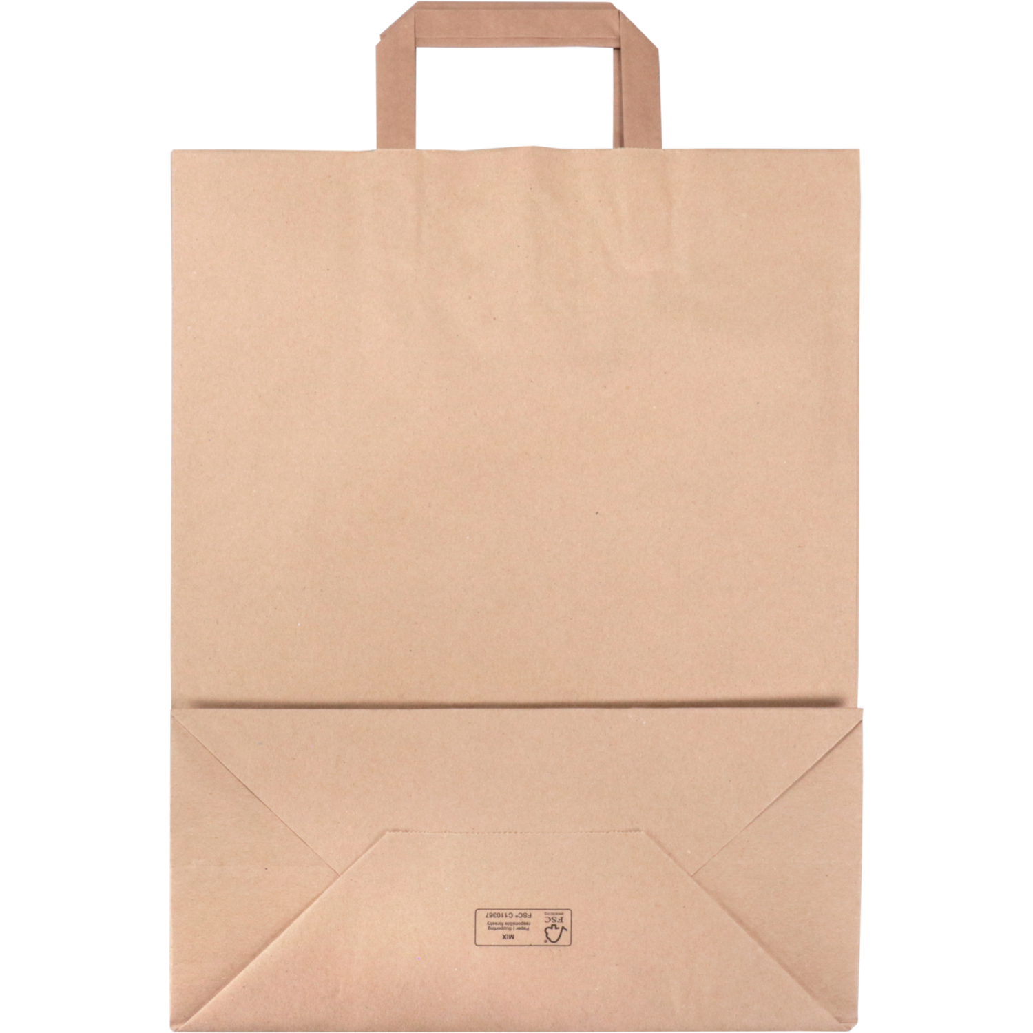 Tas, Papier, platte handgreep, 32x 16x43cm, draagtas, bruin 4