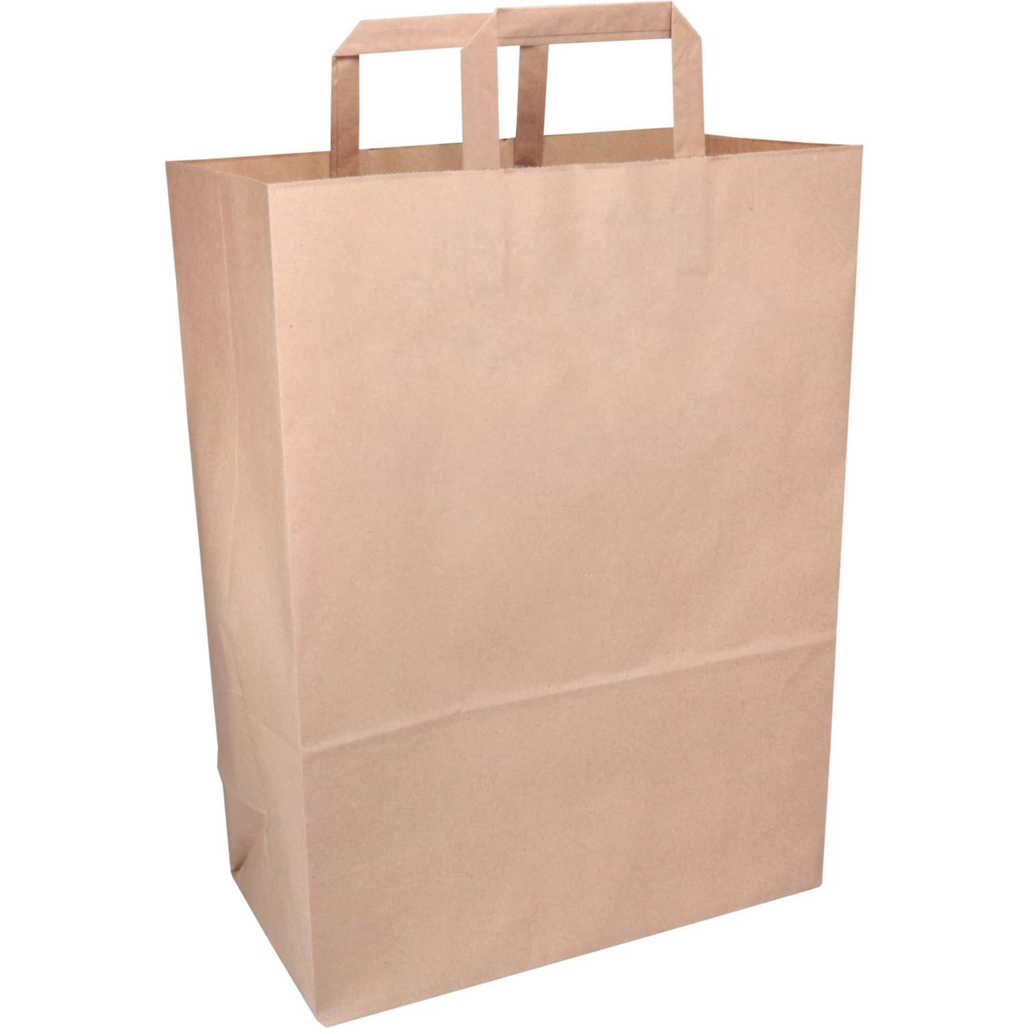 Tas, Papier, platte handgreep, 32x 16x43cm, draagtas, bruin 1