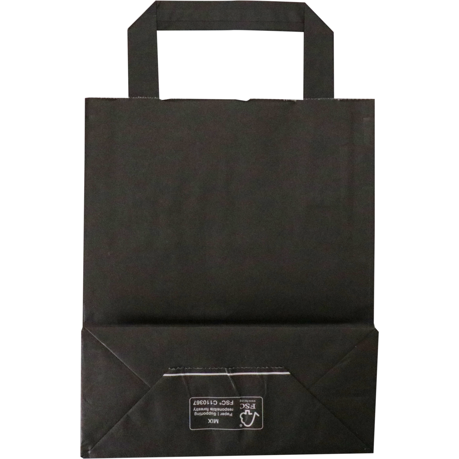 Tas, Papier, platte handgreep, 18x 8x22cm, draagtas, zwart 2