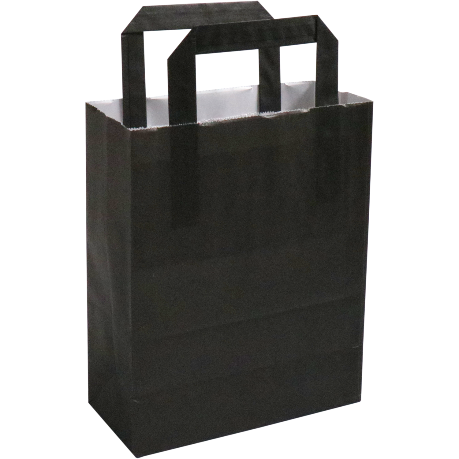 Tas, Papier, platte handgreep, 18x 8x22cm, draagtas, zwart 1