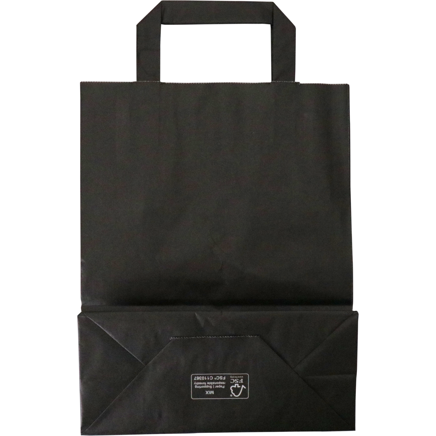 Tas, Papier, platte handgreep, 22x 10x28cm, draagtas, zwart 2