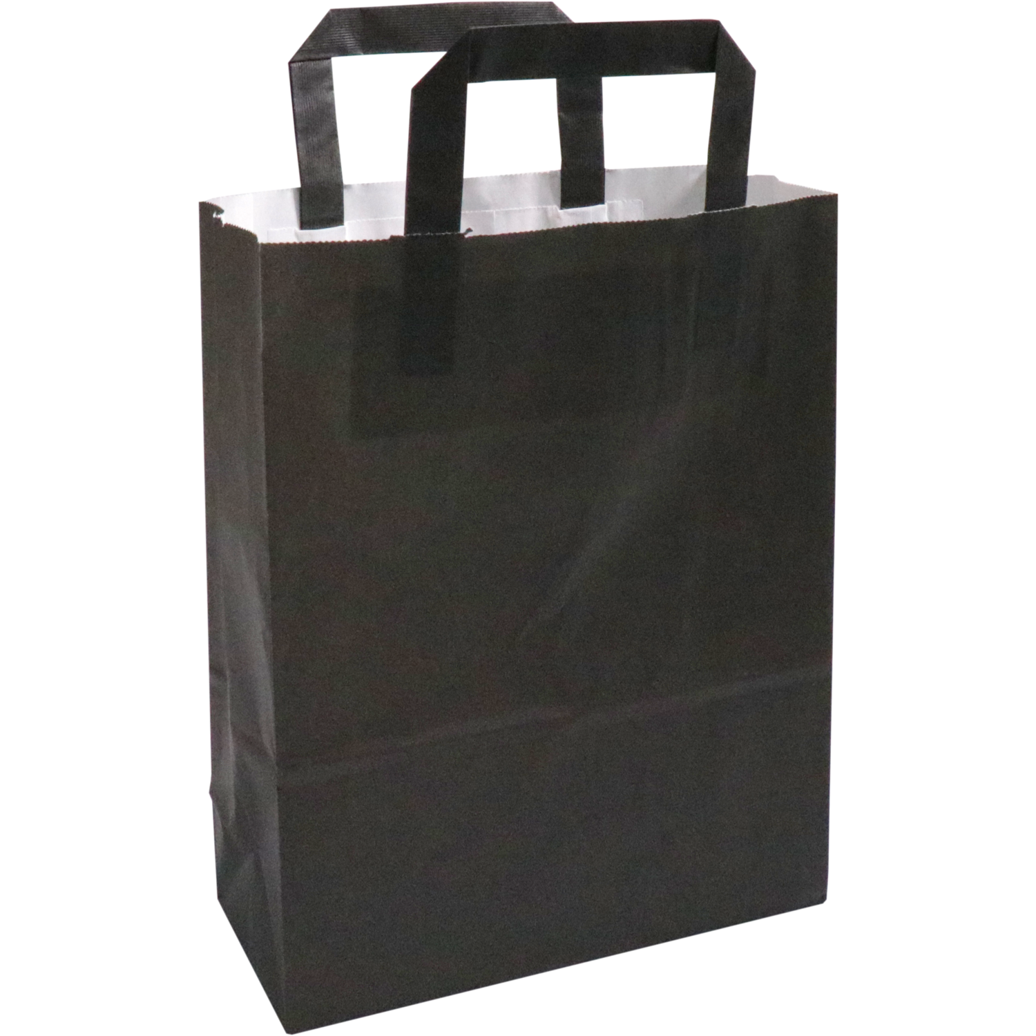 Tas, Papier, platte handgreep, 22x 10x28cm, draagtas, zwart 1
