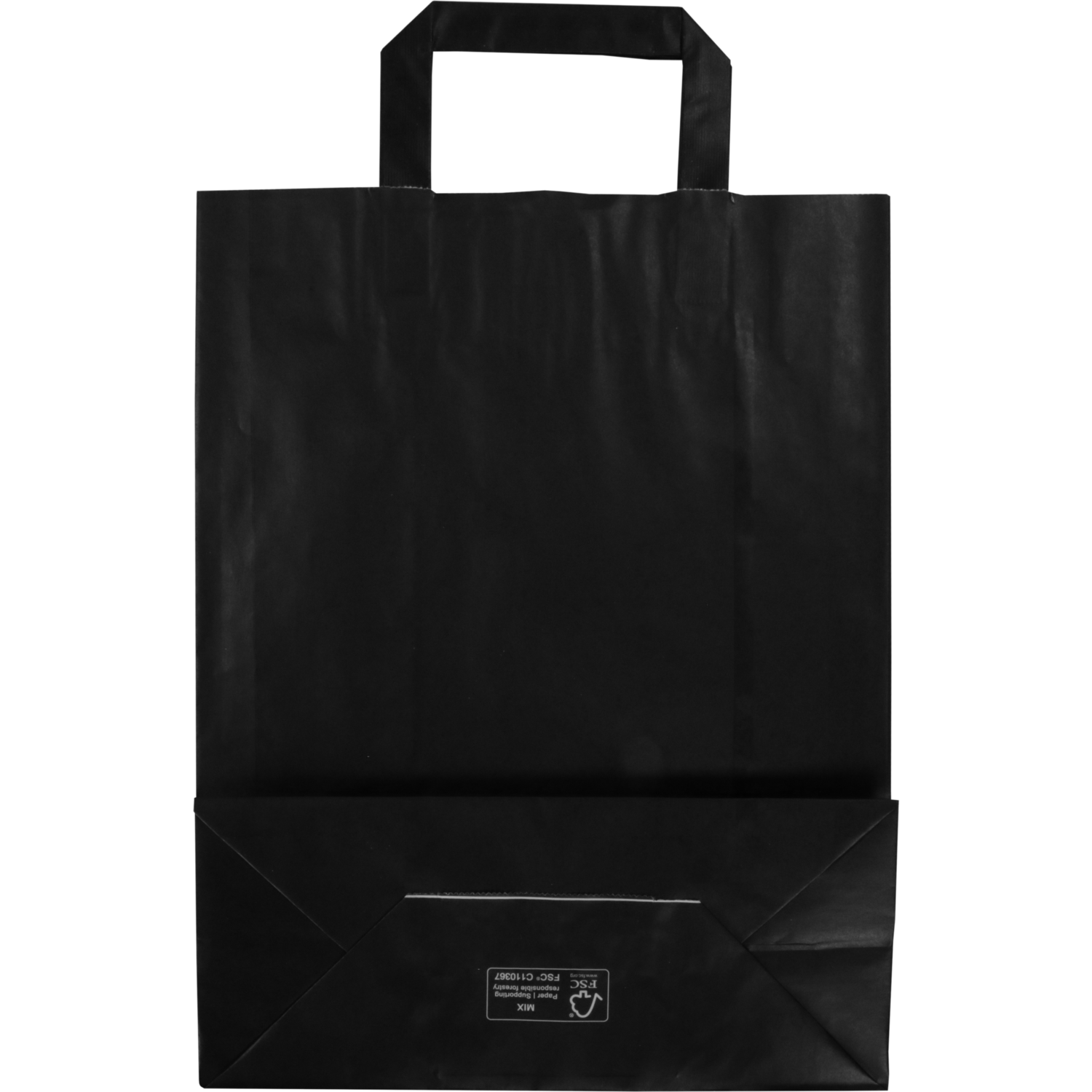 Tas, Papier, platte handgreep, 26x 12x35cm, draagtas, zwart 3