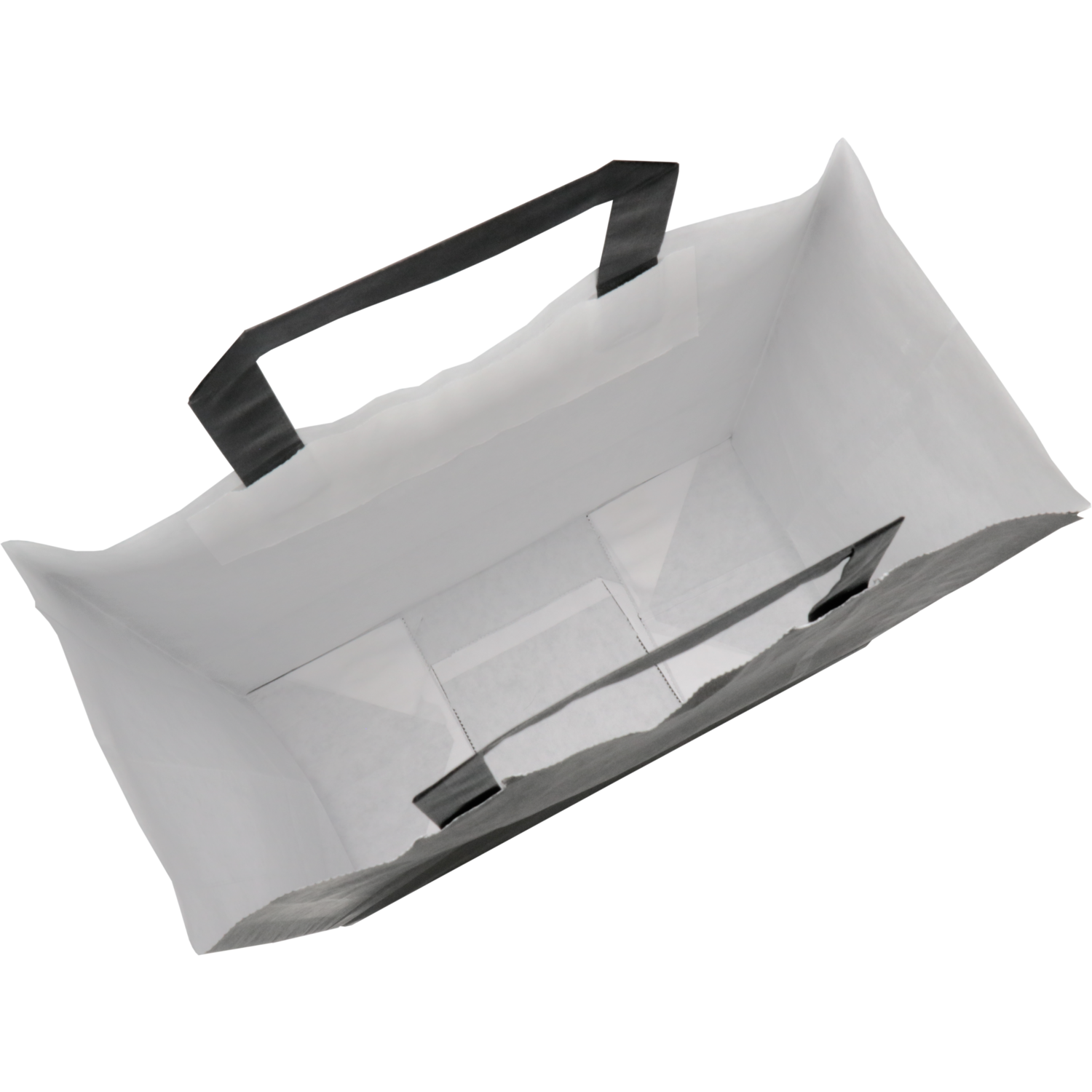 Tas, Papier, platte handgreep, 26x 12x35cm, draagtas, zwart 4
