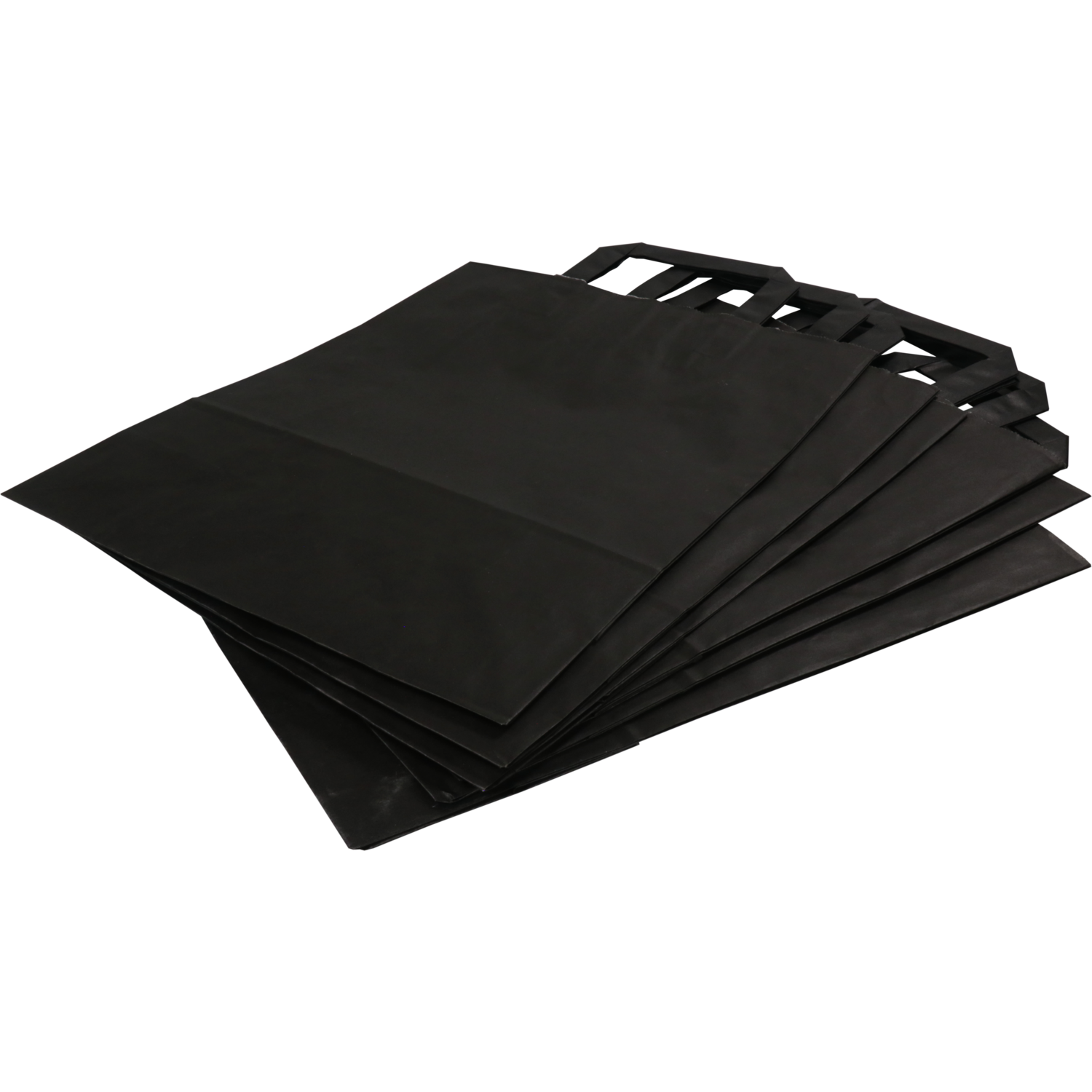 Tas, Papier, platte handgreep, 26x 12x35cm, draagtas, zwart 5