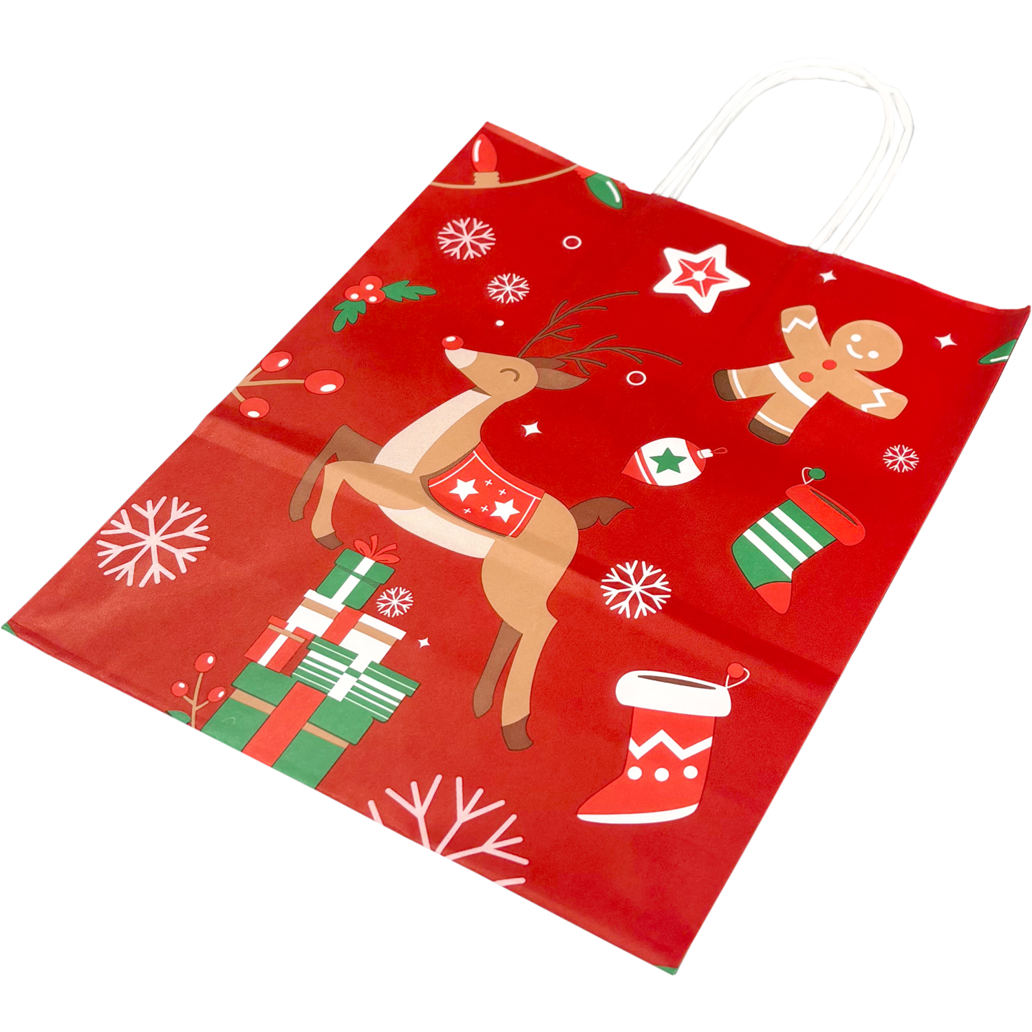 Tas, Hert, Papier, gedraaid papieren koord, 18x 8x22cm, draagtas, rood 5