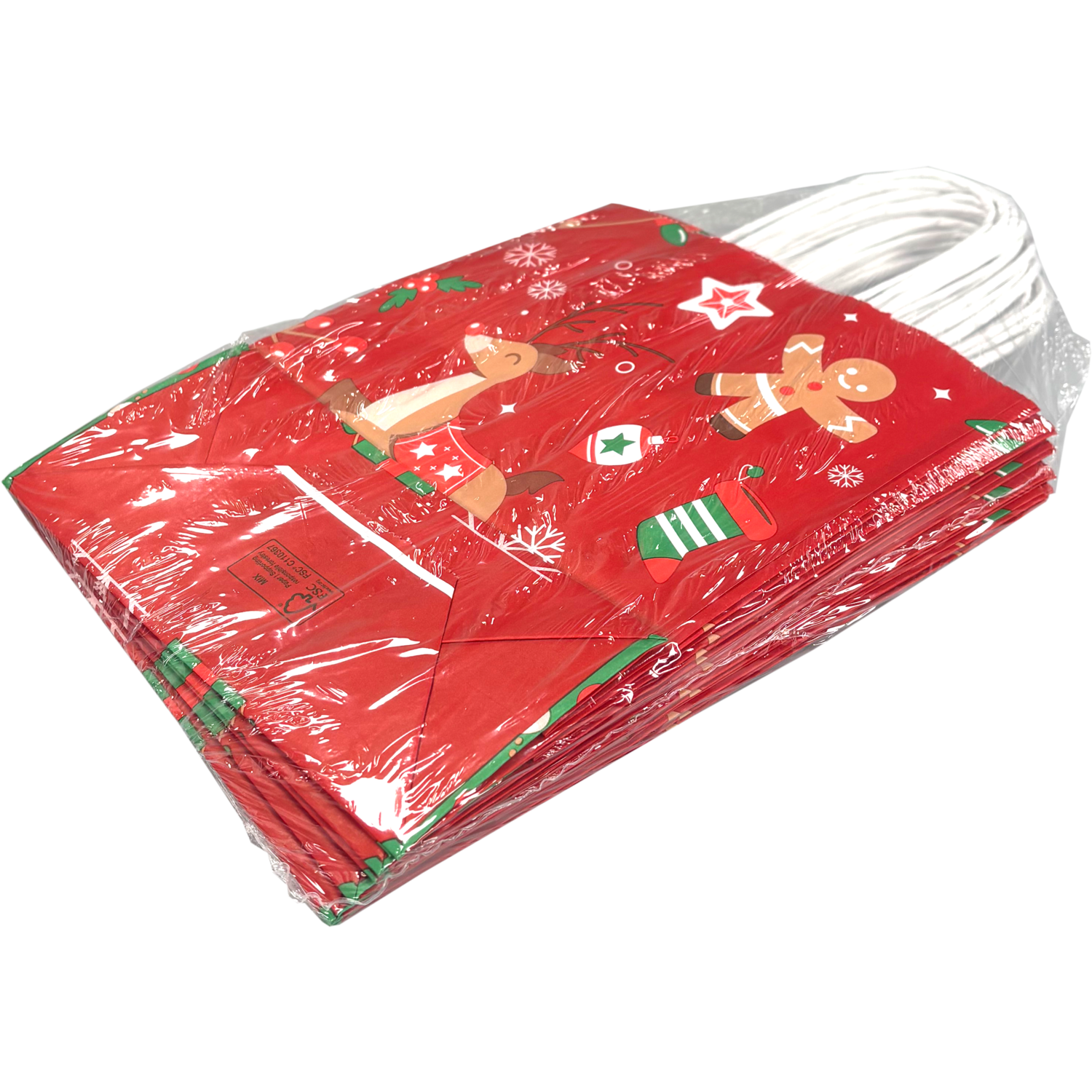 Tas, Hert, Papier, gedraaid papieren koord, 18x 8x22cm, draagtas, rood 6