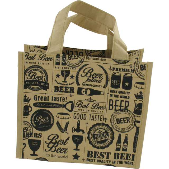 Tas, Best Beer, PP, luxueuze draagtas, reusable, 21x 14x18cm, bier, bruin 2