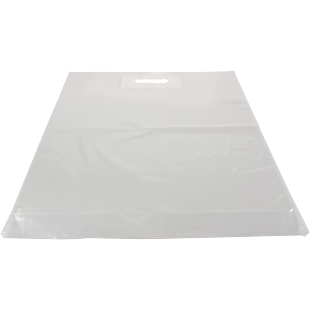 Tas, LDPE, dKT, 45x56cm, bodemvouw 8cm, draagtas, transparant 1
