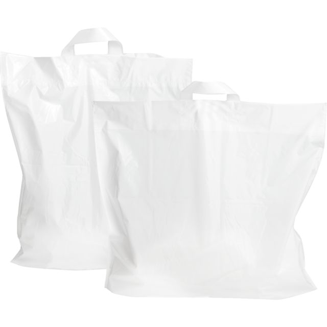 Tas, LDPE, 46x 5x52cm, lusdraagtas, wit 1