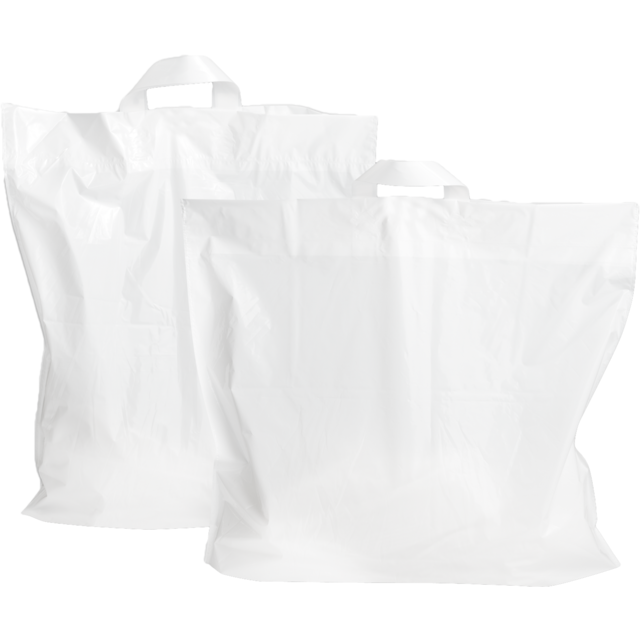 Tas, LDPE, 55x 5x50cm, lusdraagtas, wit 1
