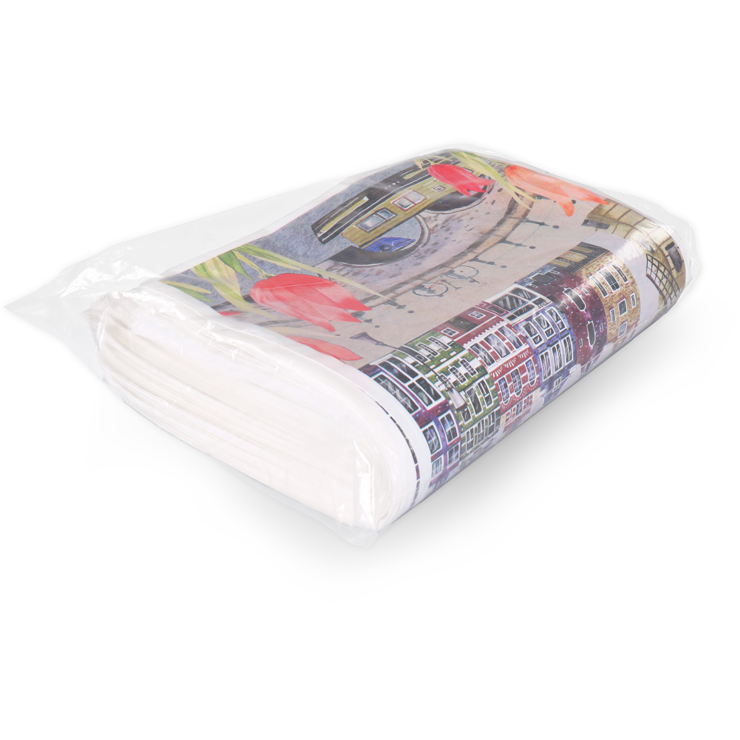 Tas, Tulp, Gerecycled LDPE, gestanste handgreep, 20x30cm, draagtas,  5