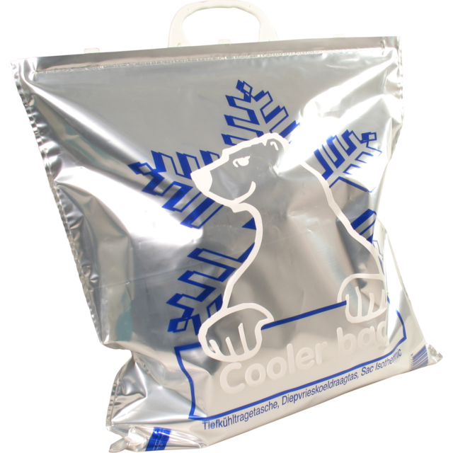 Tas, LDPE, platte handgreep, 45x45cm, koeldraagtas,  1