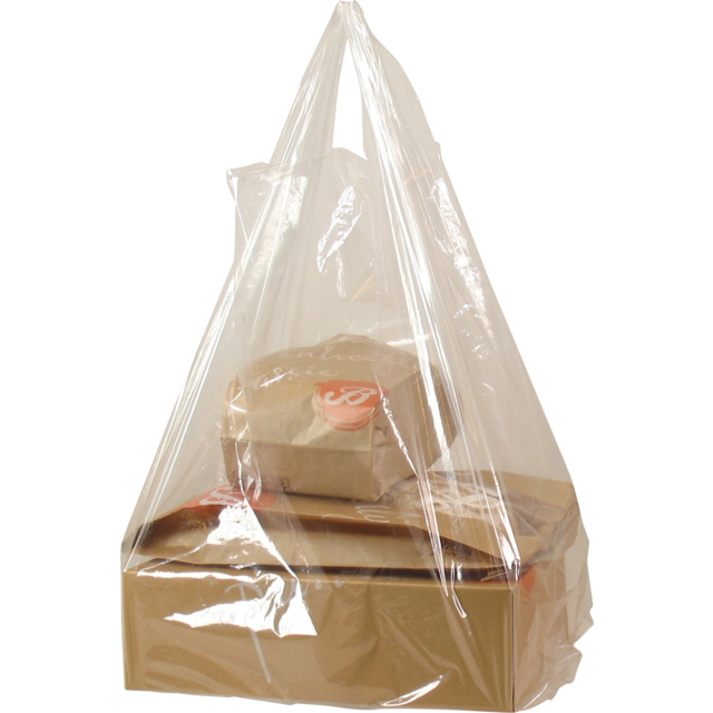 Tas, LDPE, 27x 6x47cm, hemddraagtas, transparant 1