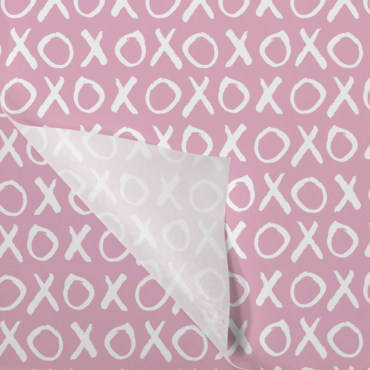 Zijdevloei, 70x50cm, 20gr/m², XOXO, papier, roze 1