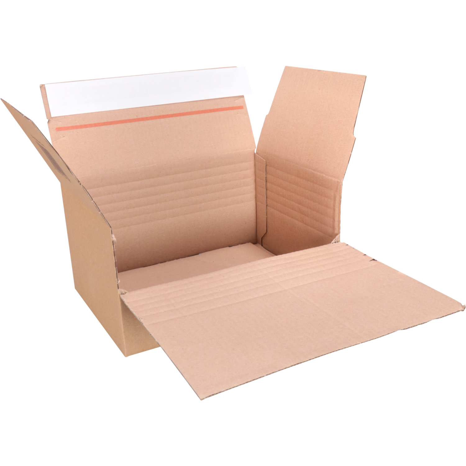 SendProof® Postpakketdoos, A5, golfkarton, 229x164x115mm, hoogte verstelbaar, zelfklevende strip, bruin 2