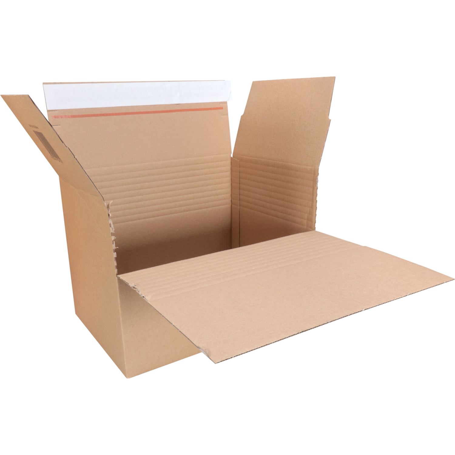 SendProof® Postpakketdoos, A4, golfkarton, 304x216x220mm, hoogte verstelbaar, zelfklevende strip, bruin 2