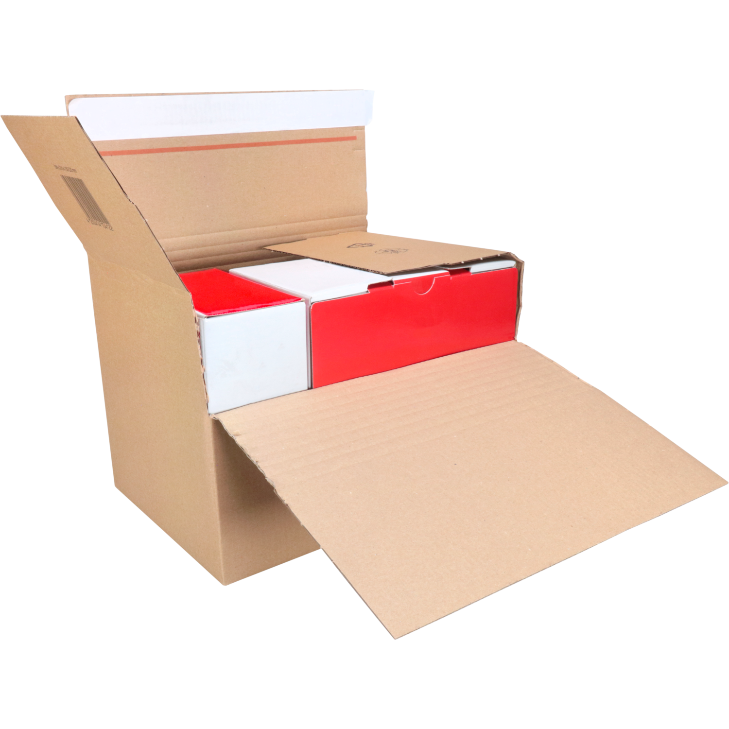 SendProof® Postpakketdoos, A4, golfkarton, 304x216x220mm, hoogte verstelbaar, zelfklevende strip, bruin 4