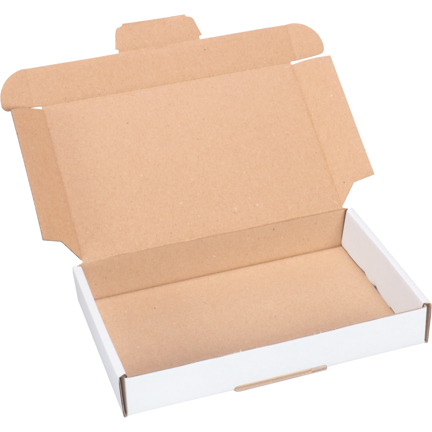  Verzenddoos, A6, golfkarton, 180x115x28mm, met klep, enkele golf, wit 2