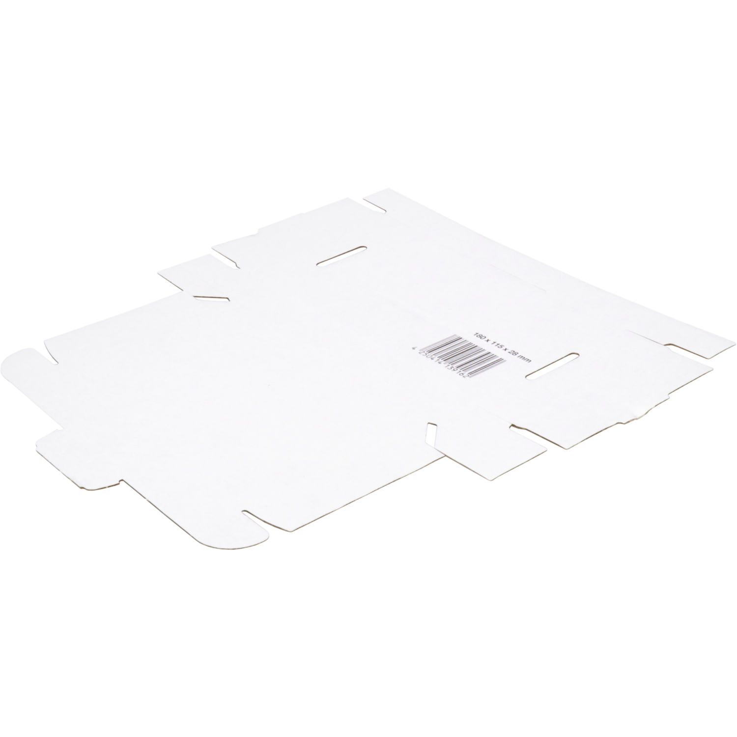  Verzenddoos, A6, golfkarton, 180x115x28mm, met klep, enkele golf, wit 4