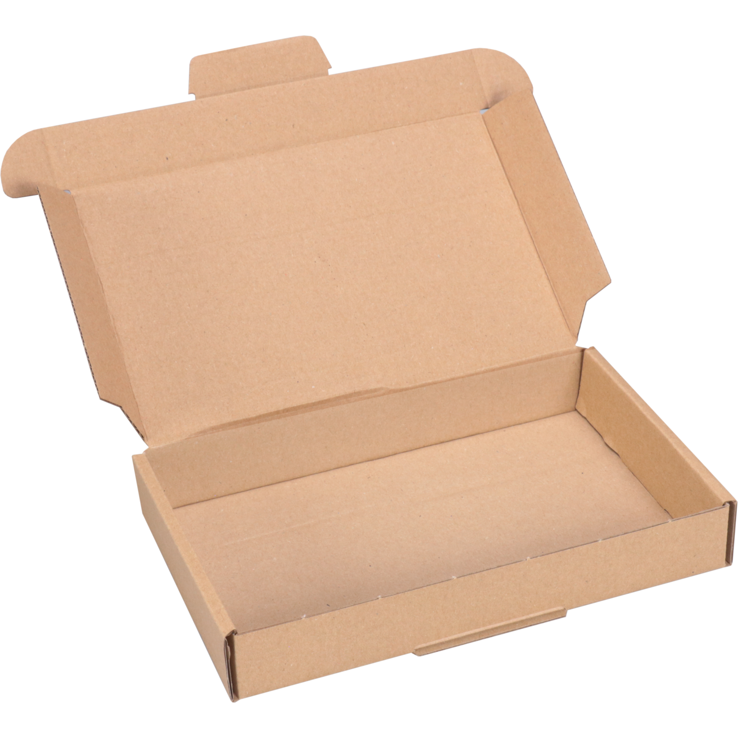 SendProof® Verzenddoos, A6, golfkarton, 180x115x28mm, met klep, enkele golf, bruin 2