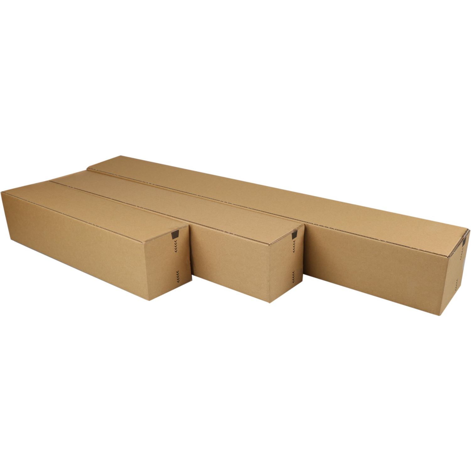 Koker, Golfkarton, vierkant, 105x105x860mm, bruin 2