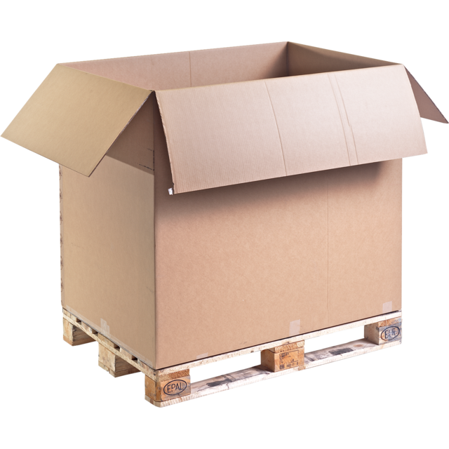  Palletdoos, golfkarton, 1180x780x1070mm, dubbele golf, bruin 1