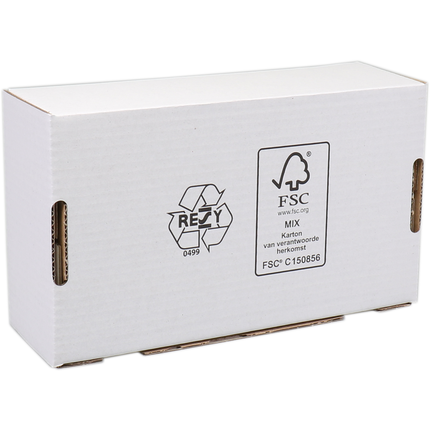 SendProof® Postpakketdoos, golfkarton, 140x260x70mm, gestanst, wit 2