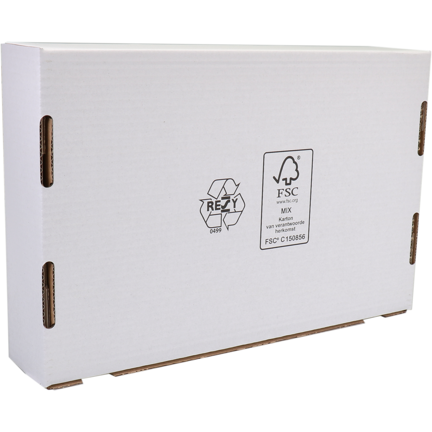 SendProof® Postpakketdoos, golfkarton, 315x215x60mm, gestanst, wit 2