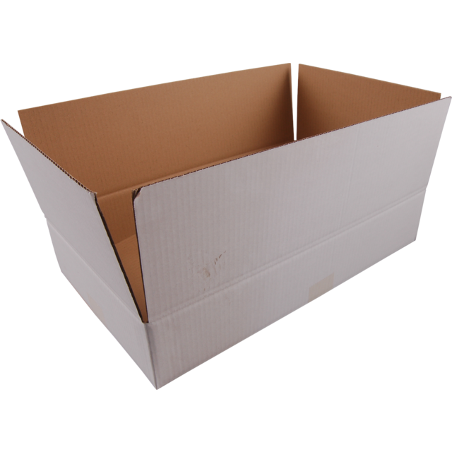 Amerikaanse vouwdoos, golfkarton, 400x300x215mm, enkele golf, PFC, wit 1