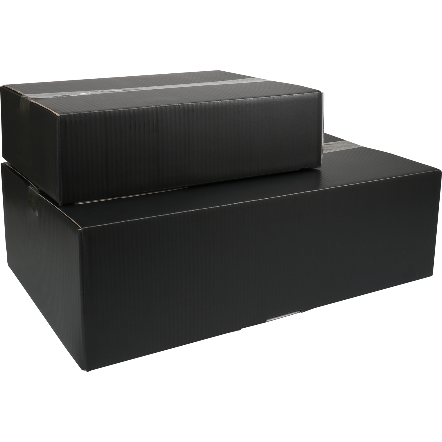  Postpakketdoos, golfkarton, 400x297x110mm, met autolock bodem, zwart 2