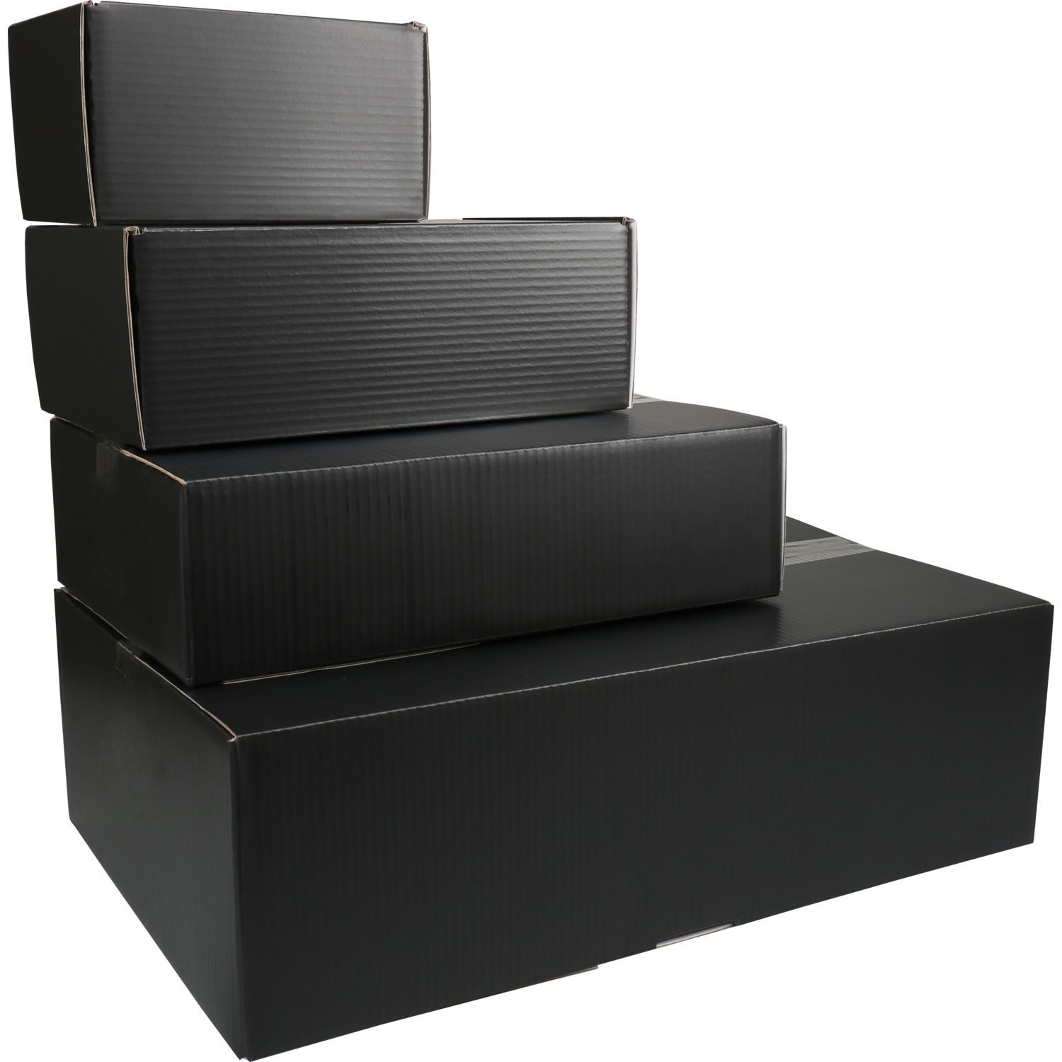  Postpakketdoos, golfkarton, 400x297x110mm, met autolock bodem, zwart 3