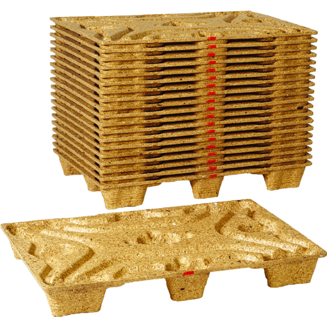 Houtvezelpallet, hout, 120x80x13.5cm, bruin 1