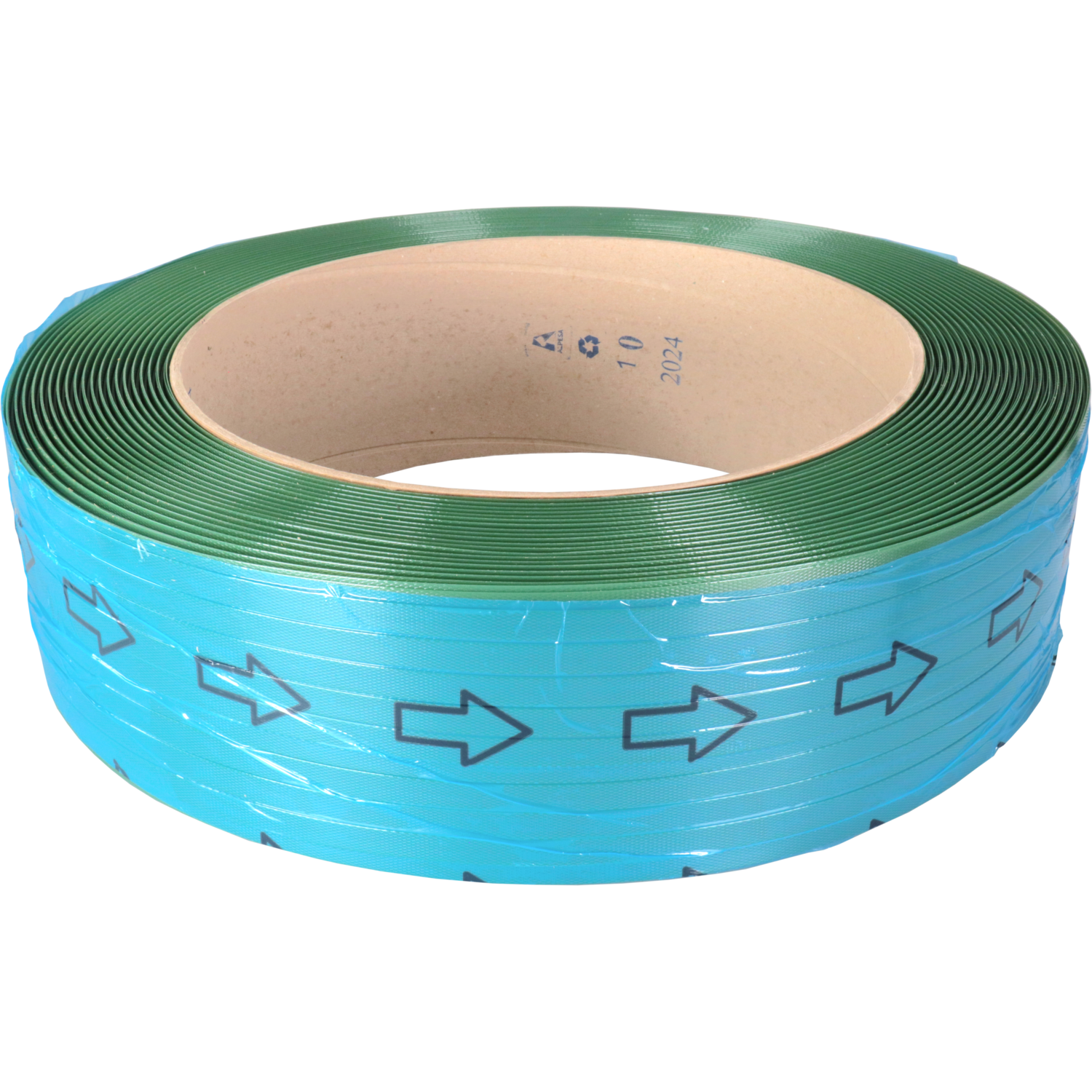 Omsnoeringsband, PET, 16mm, kern 406mm, 1750m, groen 1