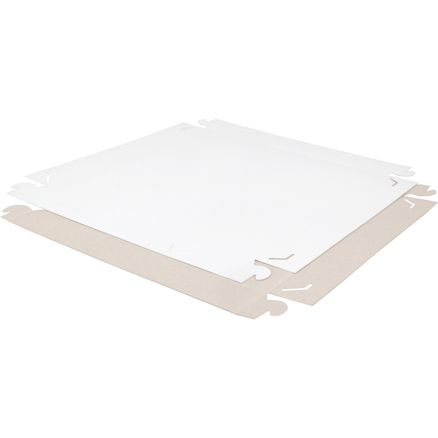  Gebaksdoos Zwanenhalsdoos, karton, 30x30x4.5cm, duplex, wit 3