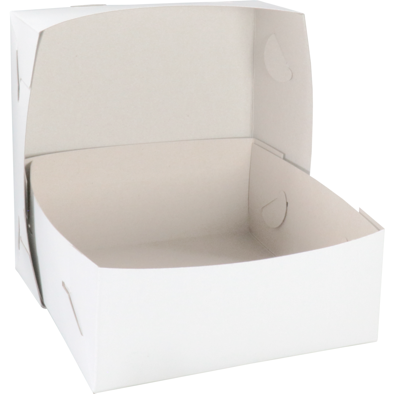  Gebaksdoos Zwanenhalsdoos, karton, 20x20x8cm, duplex, wit 2