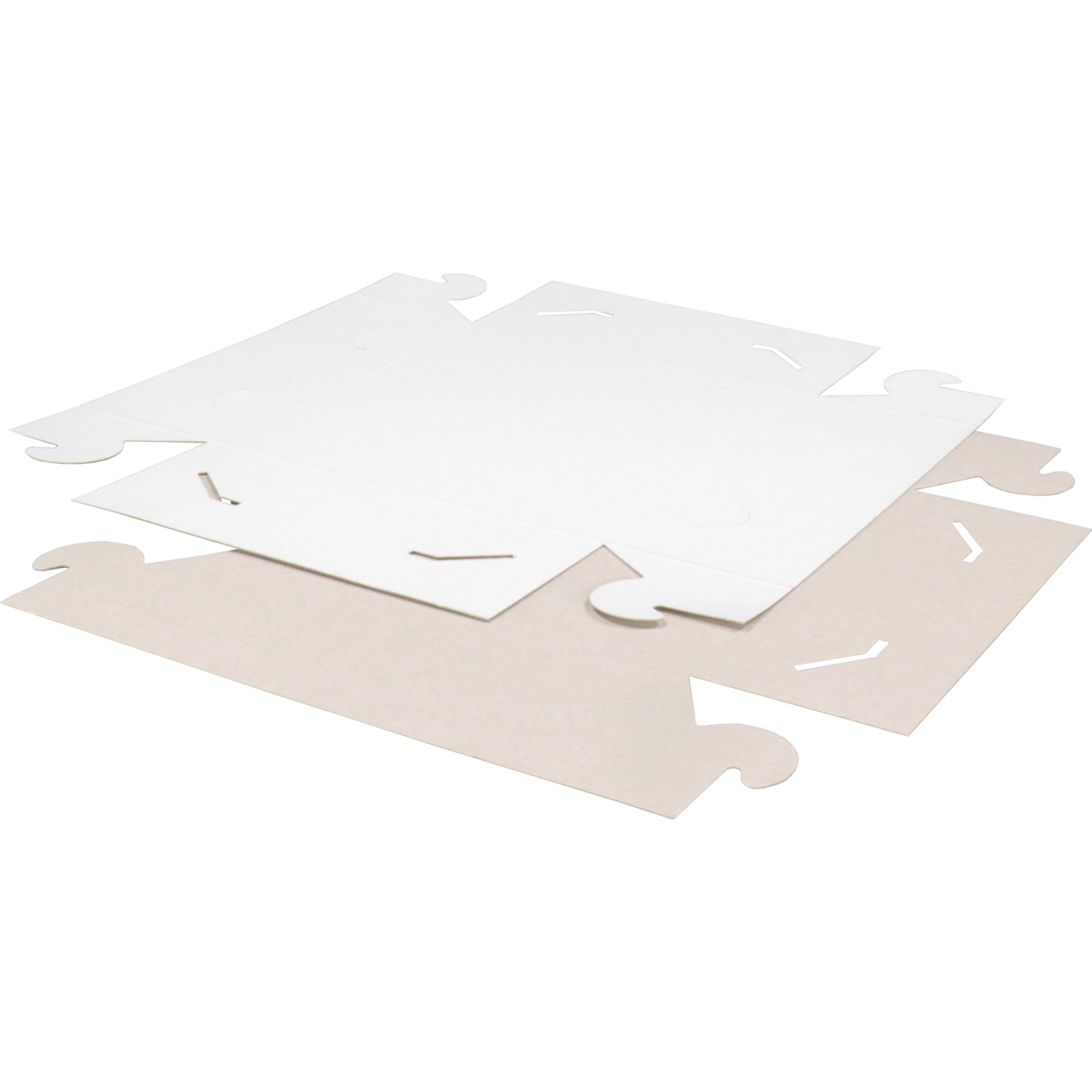 Gebaksdoos Zwanenhalsdoos, karton, 20x20x8cm, duplex, wit 3