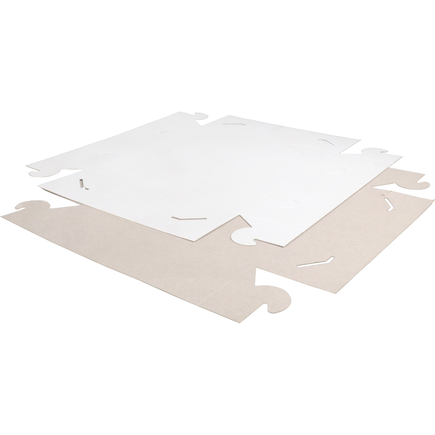  Gebaksdoos Zwanenhalsdoos, karton, 25x25x8cm, duplex, wit 3