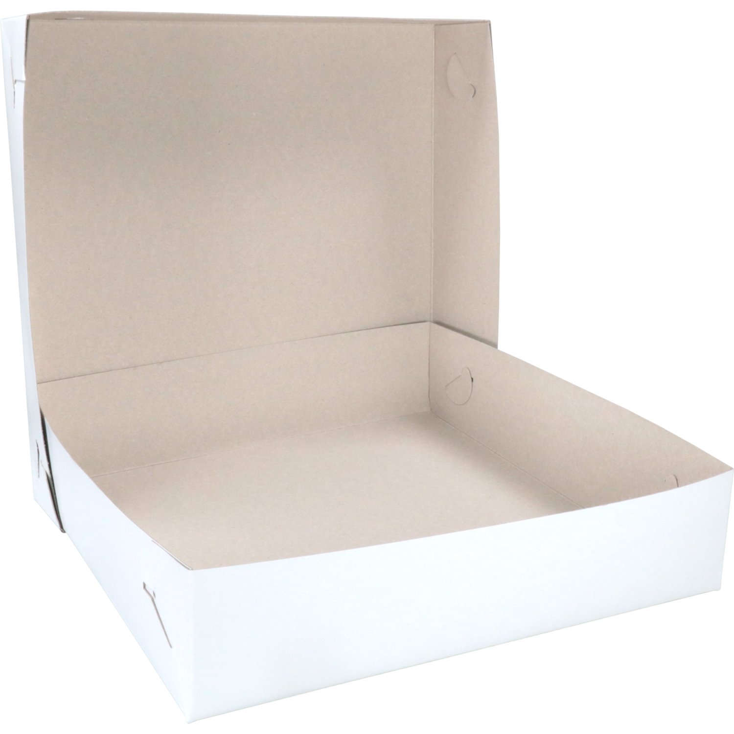  Gebaksdoos Zwanenhalsdoos, karton, 34x34x8cm, duplex, wit 2