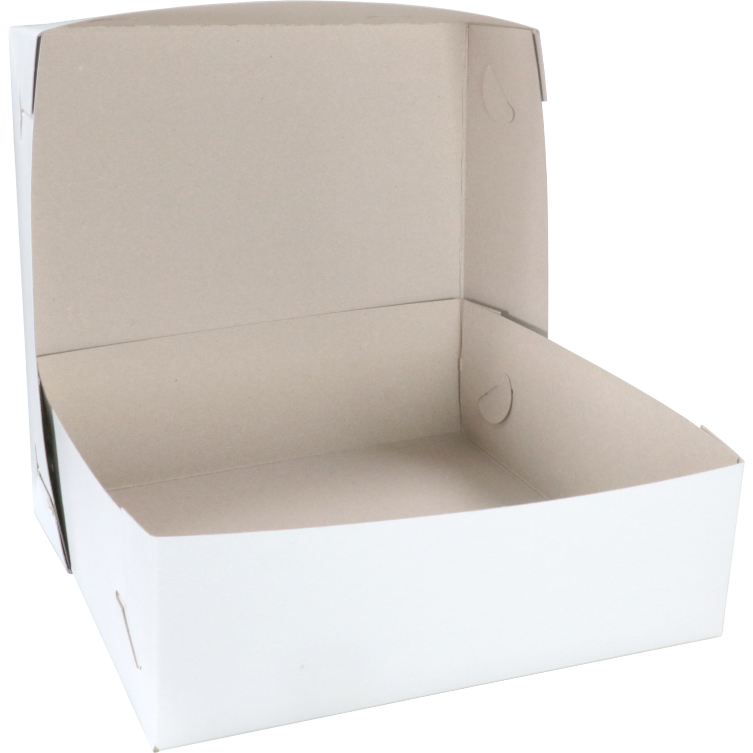  Gebaksdoos Zwanenhalsdoos, karton, 28x28x9cm, duplex, wit 2