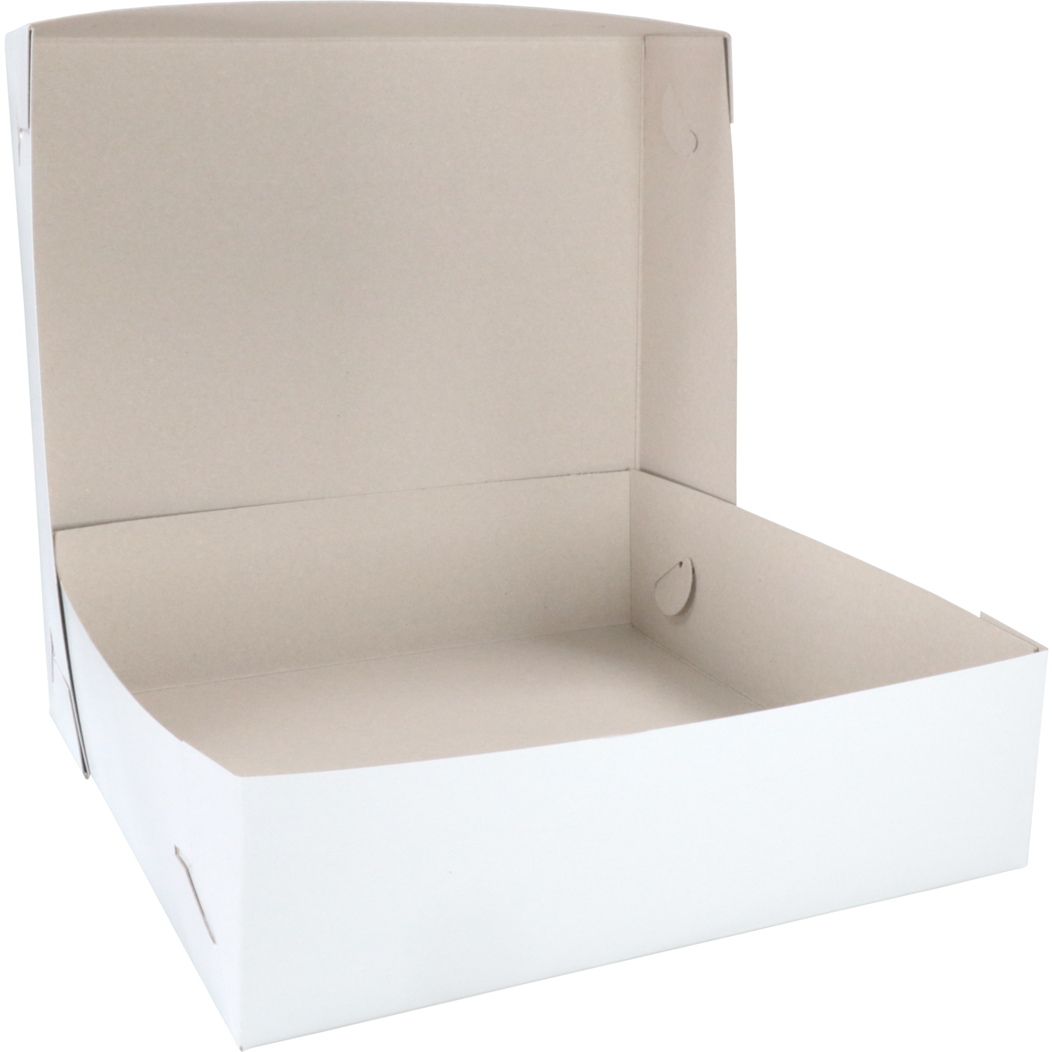  Gebaksdoos Zwanenhalsdoos, karton, 32x32x9cm, duplex, wit 2