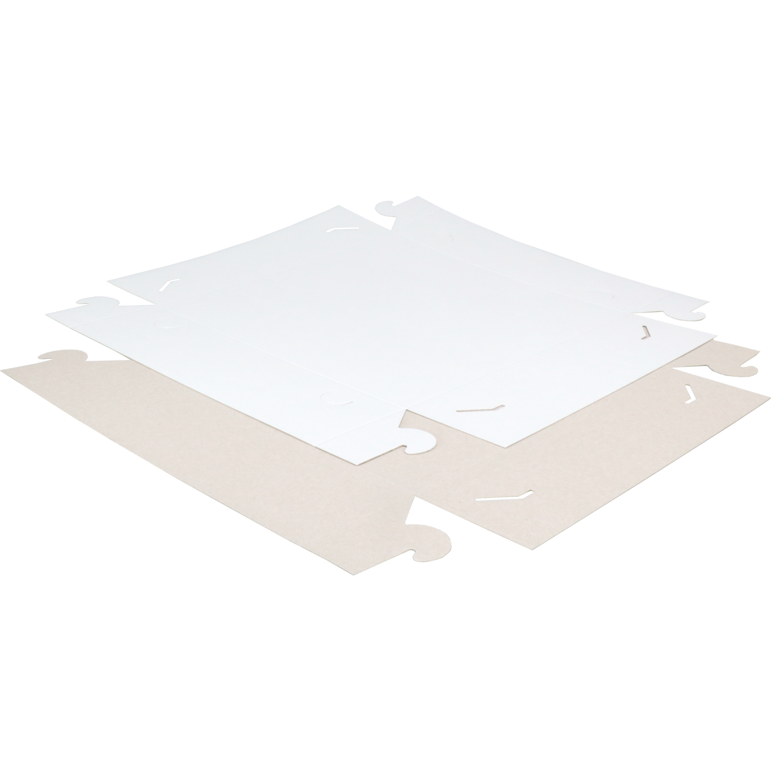  Gebaksdoos Zwanenhalsdoos, karton, 32x32x9cm, duplex, wit 3