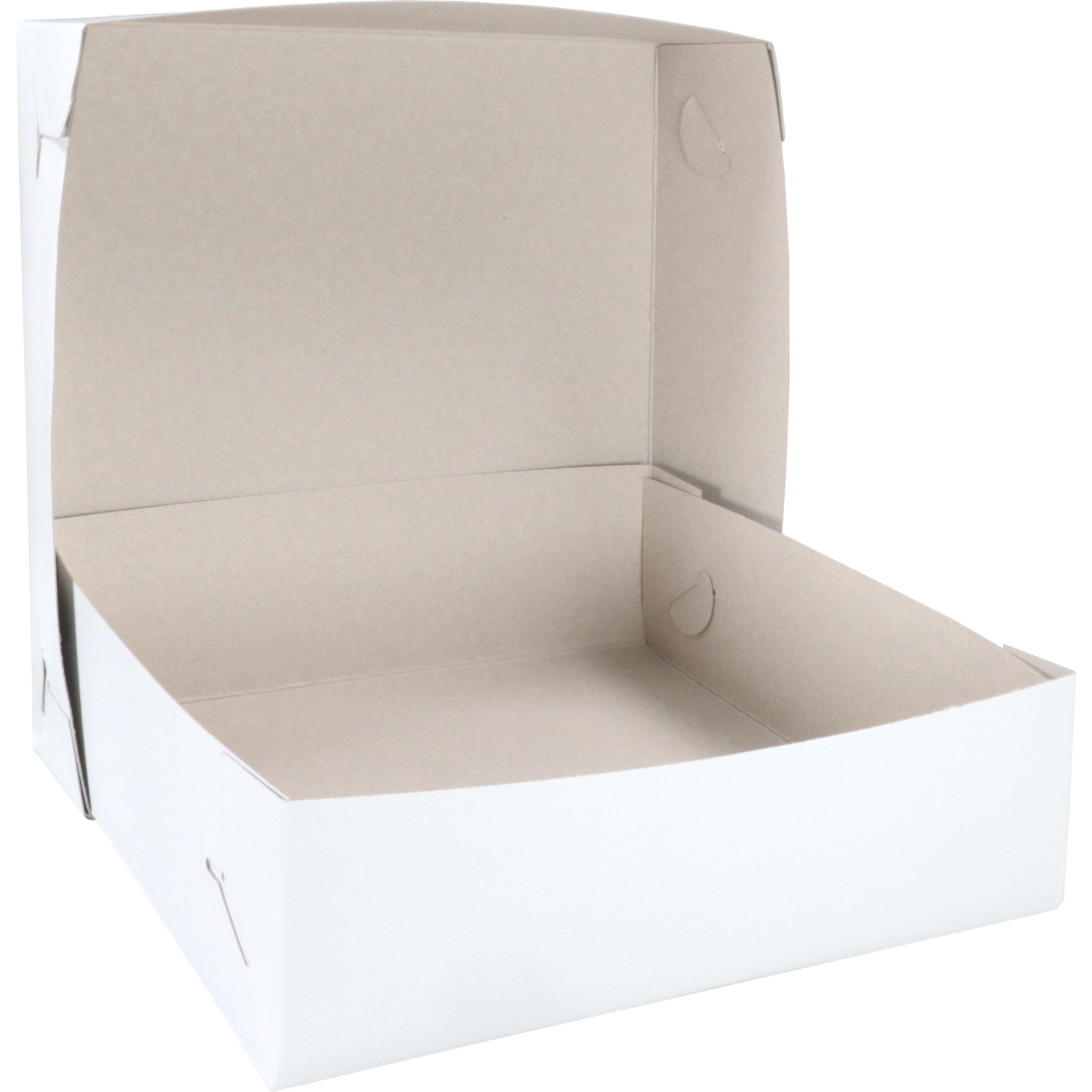  Gebaksdoos Zwanenhalsdoos, karton, 30x30x9cm, duplex, wit 2