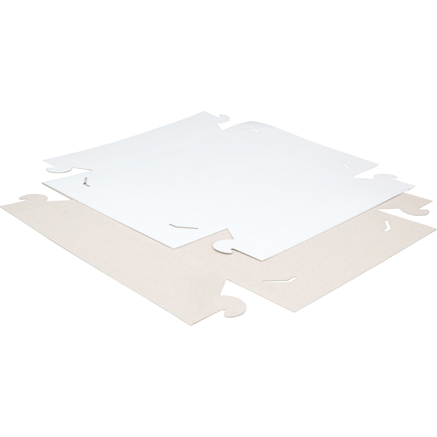  Gebaksdoos Zwanenhalsdoos, karton, 30x30x9cm, duplex, wit 3