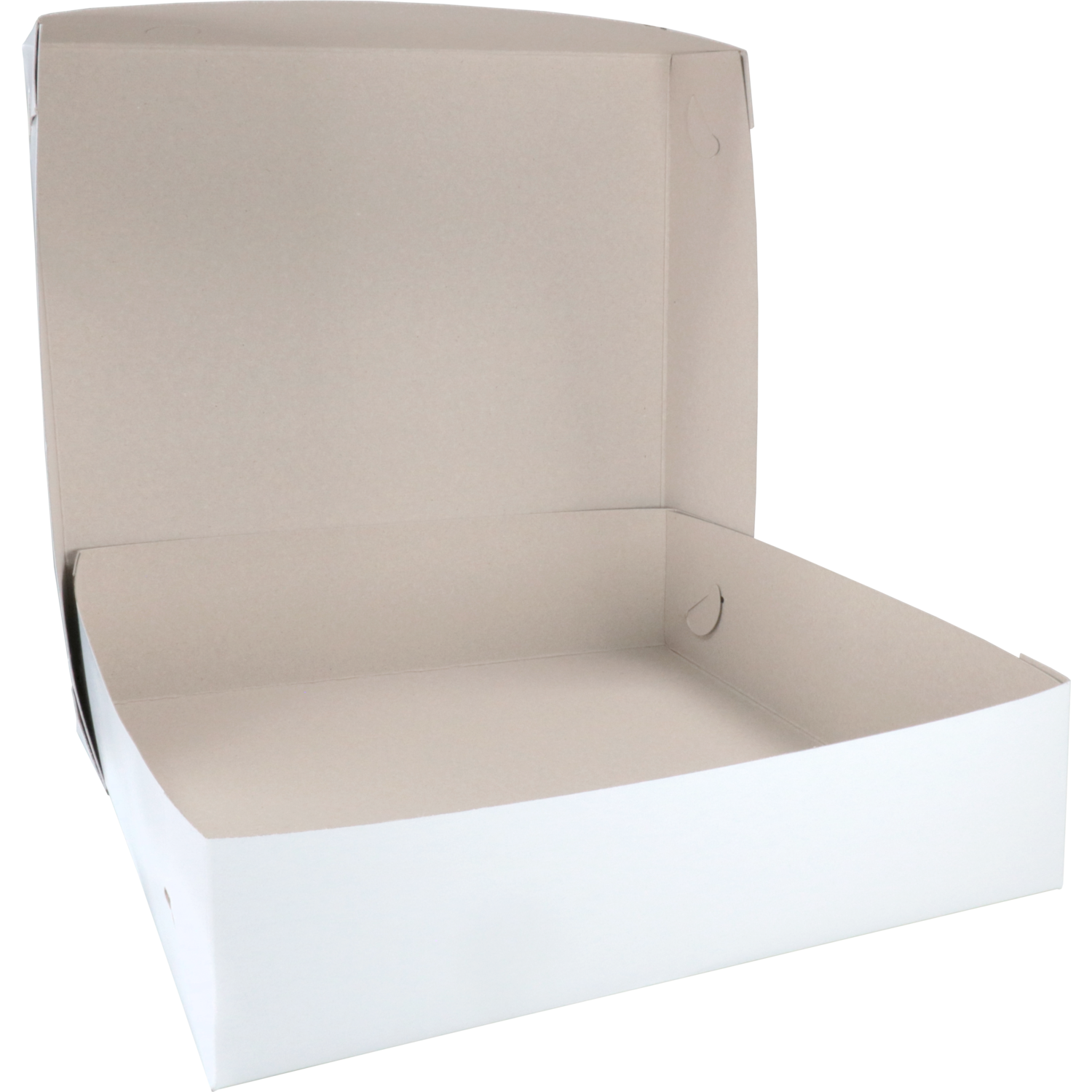  Gebaksdoos Zwanenhalsdoos, karton, 36x36x9cm, duplex, wit 2