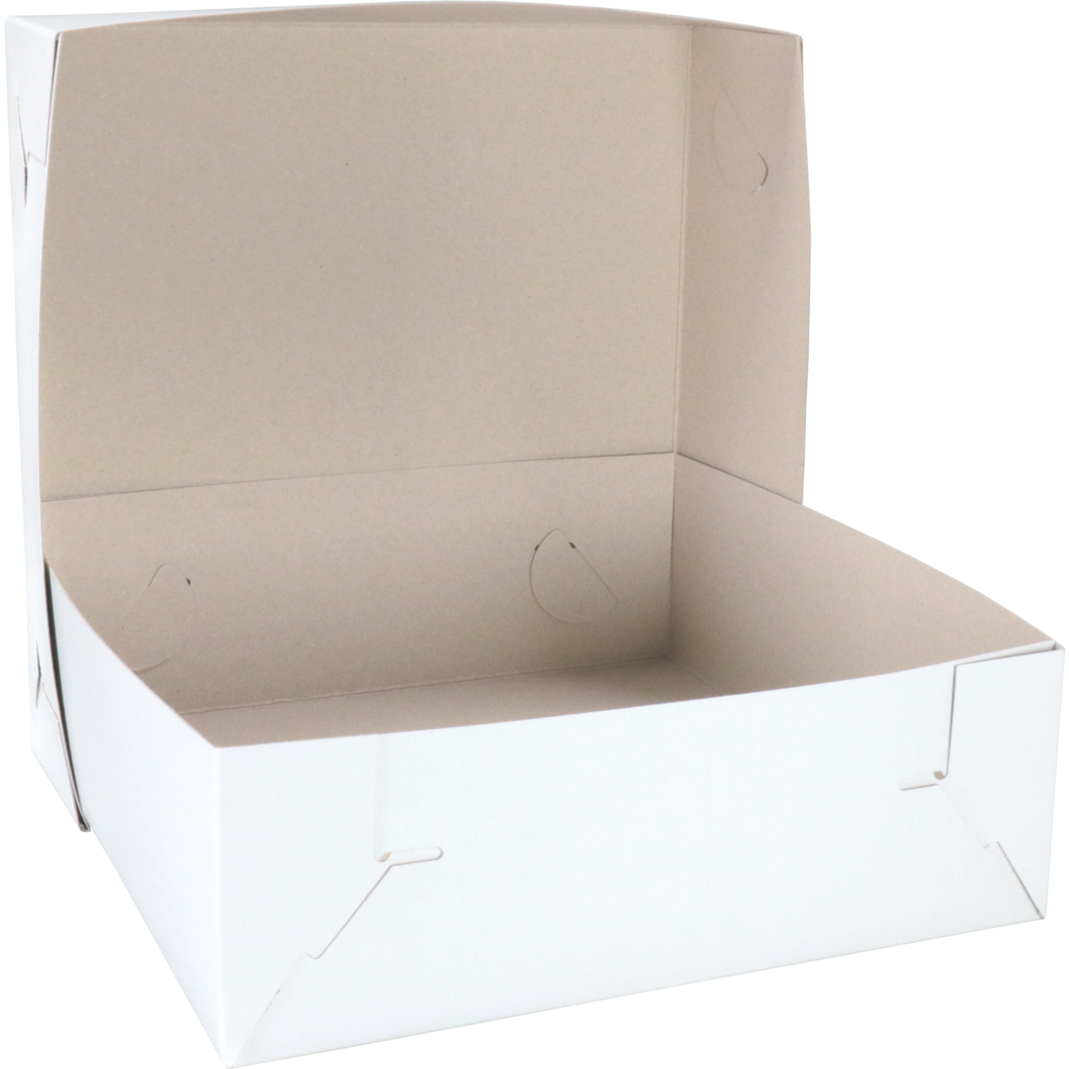  Gebaksdoos Zwanenhalsdoos, karton, 30x30x10cm, duplex, wit 2